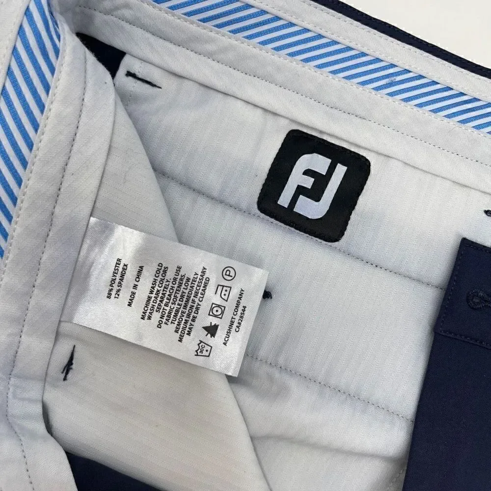FJ Men's Gray Mid Rise Flat Front Chino Golf Shorts Size W38